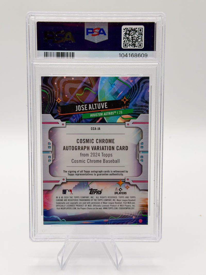 2024 Topps Chrome Cosmic Jose Altuve Autograph #CCA-JA PSA 10 Gem Mint Astros-2