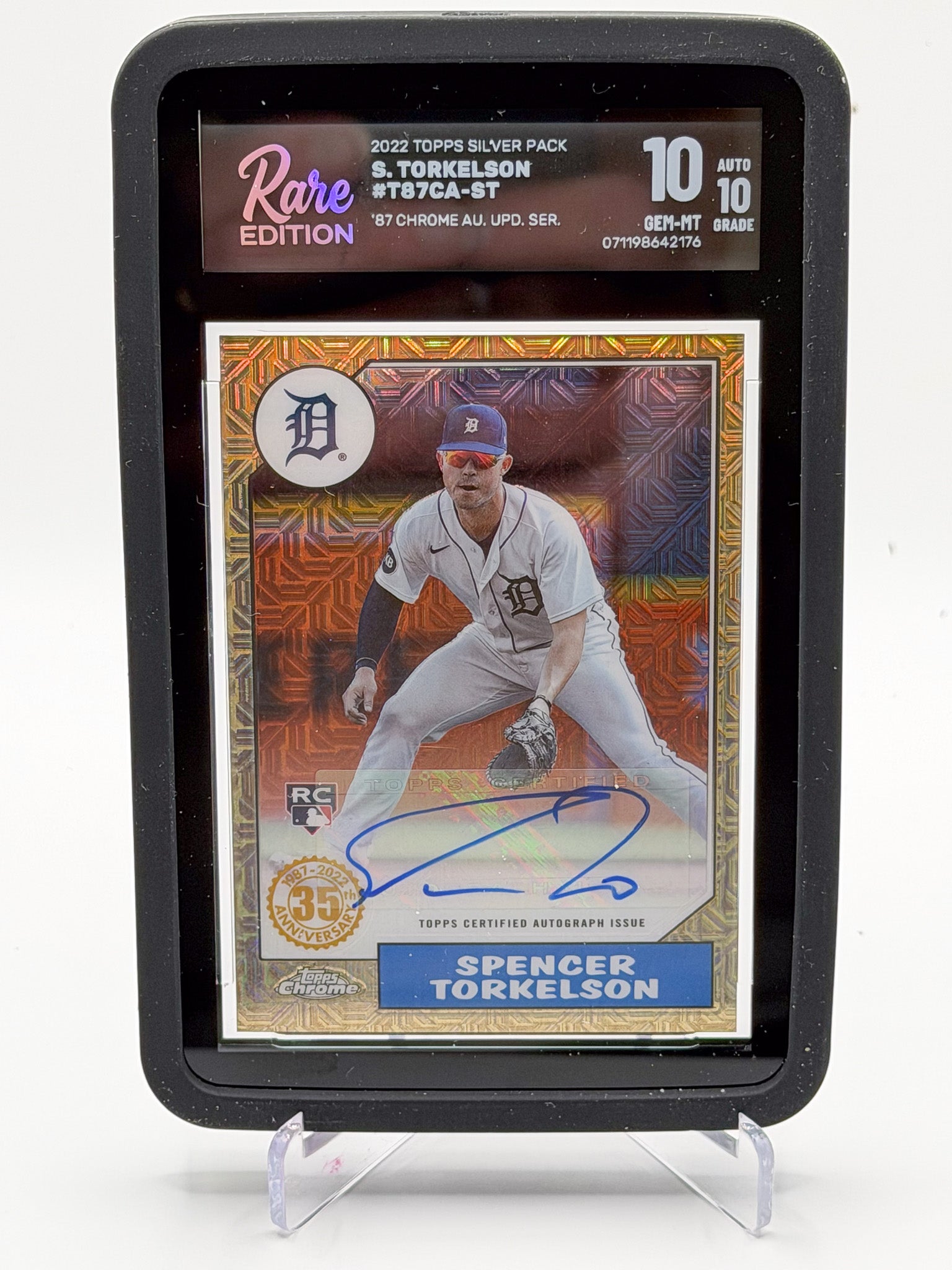 2022 Topps Silver Pack Spencer Torkelson '87 Chrome Auto #T87CA-ST Gem Mint 10 Tigers RC