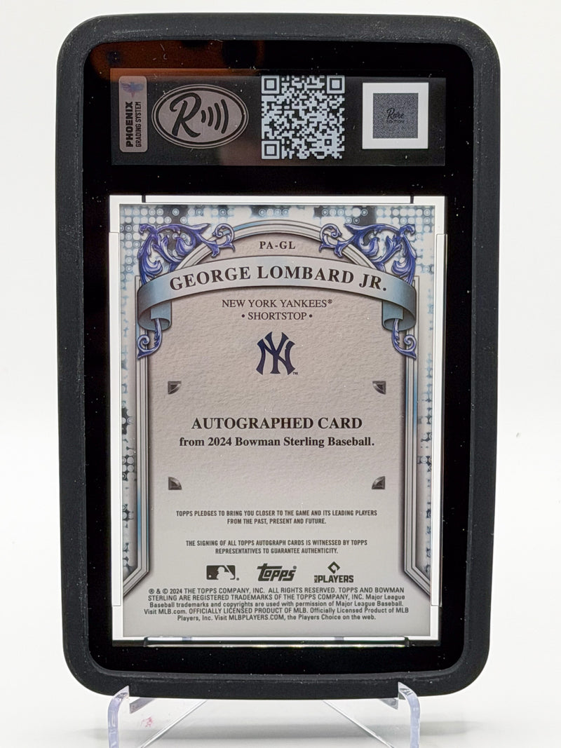 2024 Bowman Sterling George Lombard Jr. Prospect Auto Sterling Silver Refractor Gem Mint 10 Yankees-2