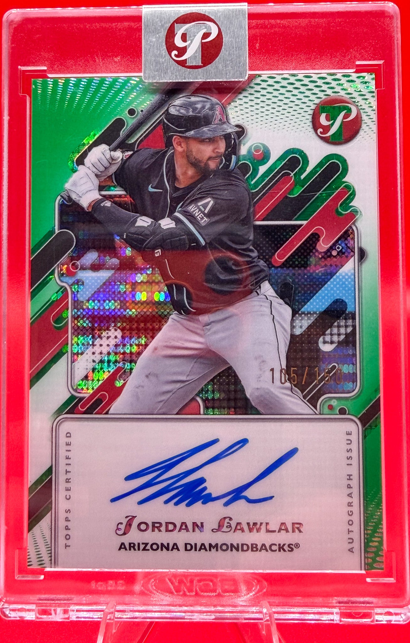 2025 Topps Pristine Jordan Lawlar Autograph Green Shimmer 165/199 Diamondbacks-2